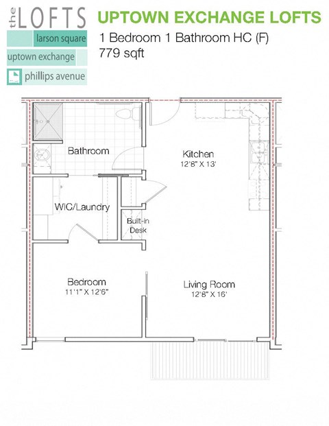 the floor plan of uptown exchange lofts